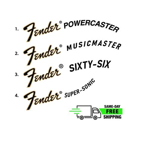 Ultra Hi Res Fender Headstock Decals Fender Style New Non Metallic Etsy