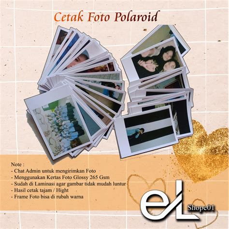 Cetak Foto Polaroid 6x9 Cm Sudah Di Laminasi Doff Glossy Lazada