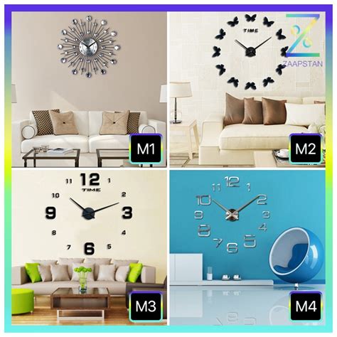 Jual Jam Dinding Tempel Besar Diy Giant Wall Clock D Unik Mewah Dan