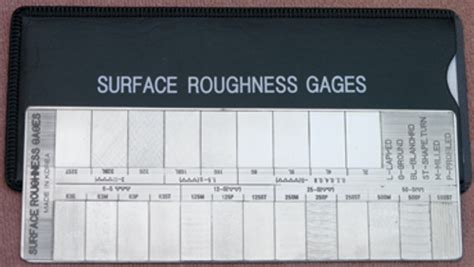 Precise Surface Roughness Gage 22 Specimens From 2 To 500 Micro Inches