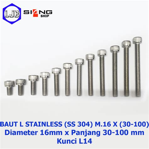 Jual Baut L M Stainless The A Shopee Indonesia