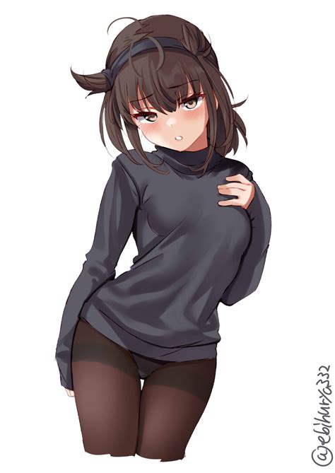 Safebooru 1girl Alternate Costume Black Bodysuit Black Headband Black Panties Black Sweater