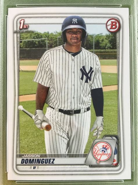 JASSON DOMINGUEZ ROOKIE CARD GRADED PSA 9 BOWMAN 1ST NY YANKEES RC 2020