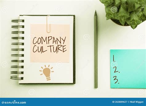 Inspiration Showing Sign Company Culture Word Written On The