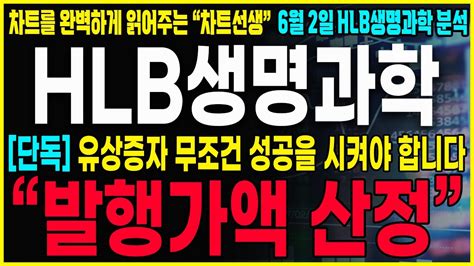 Hlb생명과학 주가분석 “긴급공시 5분전 속보 생명과학 주가가 지금보다 급등해야하는 이유 2차발행가격에 있습니다