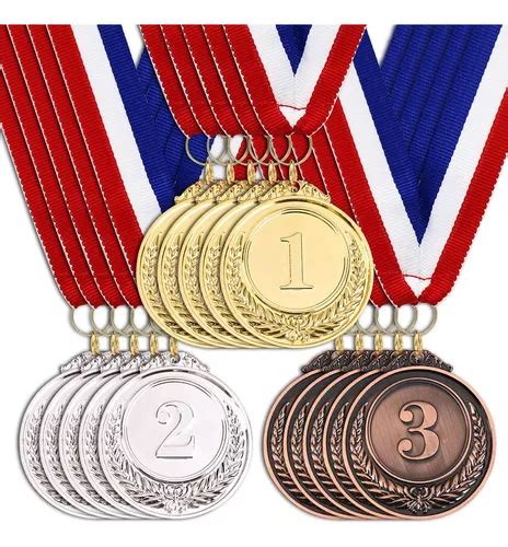 15 Piezas Medallas Metal De Oro Plata Bronce Deportivas MercadoLibre