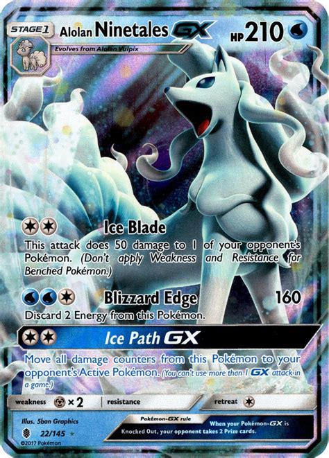 Alolan Ninetales Gx 22145 Guardians Rising Card Cavern Trading