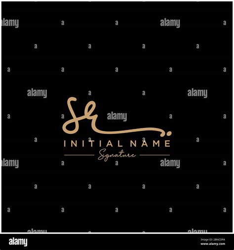 Letter Sr Signature Logo Template Vector Stock Vector Image And Art Alamy