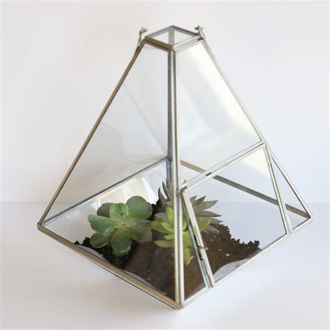 ~ Modern Geometric Terrarium ~ Handmade In India ~ Fair Trade Home Decor Geometric Terrarium