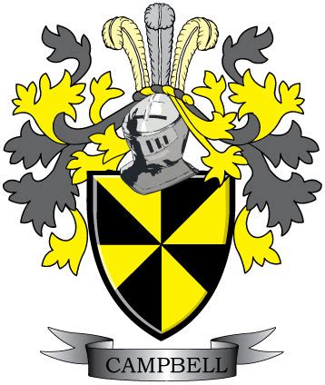 Campbell Coat of Arms, Campbell Family Crest Surname Printed Gifts