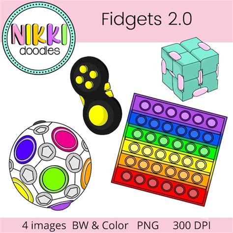 Sensory Fidget Toy Clip Art Calming Techniques Stress - Etsy UK