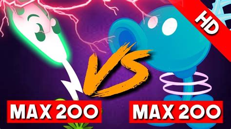 Lightning Reed Vs Electric Peashooter Max Level 200 Youtube