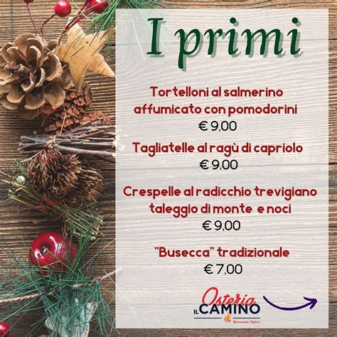 Men Di Natale All Osteria Il Camino Lago Di Como E Valsassina