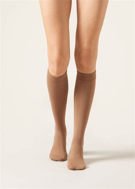 Ultra Opaque Thermal Knee High Socks Long Socks Calzedonia