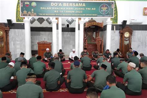 Komando Resor Militer Korem Wb Gelar Doa Bersama Dalam Rangka