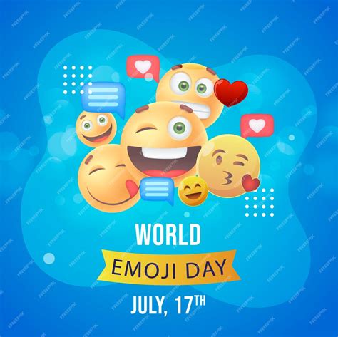 Premium Vector Free Vector Realistic World Emoji Day Illustration