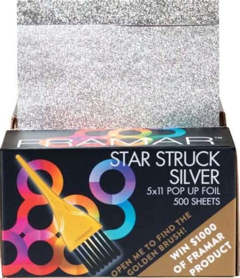 Framar Foil It Star Struck Silver Pop Up Foil Sheets X 500 28cm X 13cm