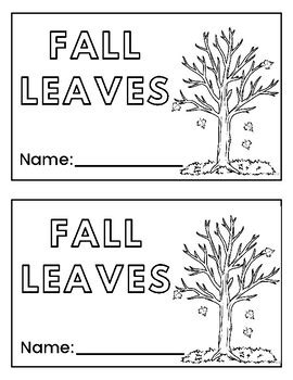 Fall Leaves Book by Ms Bs ABCs | TPT