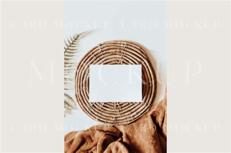 Boho X Invitation Card Mockup Greeting Graphic By Summit Avenue