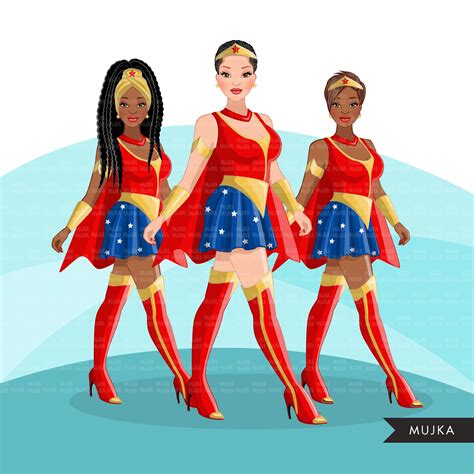 Cricut Print And Cut Fashion Clipart Layered Vinyl Superwoman Pixie