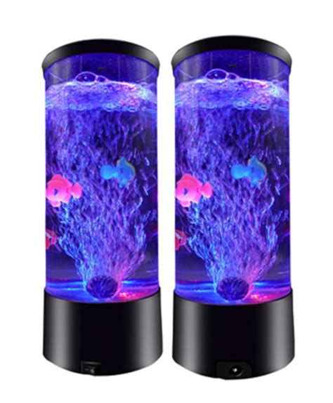 Bubbel Lamp Met Vissen Mini Aquarium Colour Changing I Total