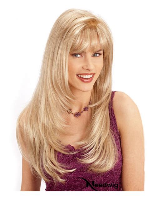 22 Wavy Long Synthetic Blonde Layered Mono Topper