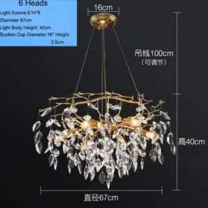 Lustre Cristal Galho Rvore Frete Gr Tis Compra Off