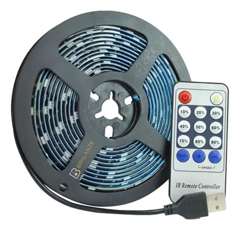 Fita Led Usb M Controle Usb Dupla Face Luz Branco Quente Tens O