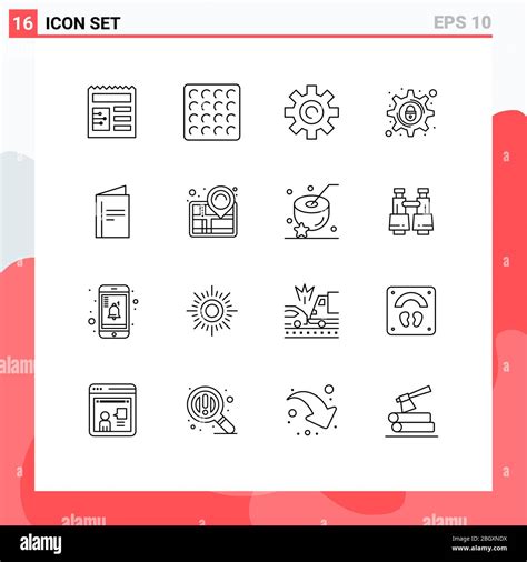 Set Of Vector Outlines On Grid For Advertisement Card Setting