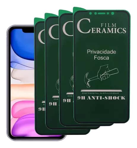 Kit Pel Cula Privacidade Ceramica Fosca Iphone X Pro