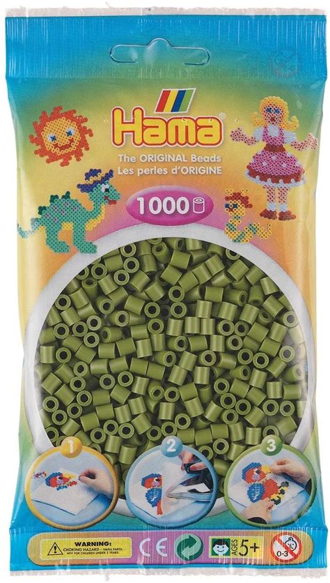 Hama 207 84 Bügelperlen Midi ca 1000 Perlen in helle Olive kaufen