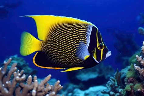 Premium AI Image | Beautiful angelfish in the ocean