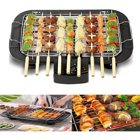 Barbecue Grill sans Fumée Intérieur Extérieur Plancha électrique