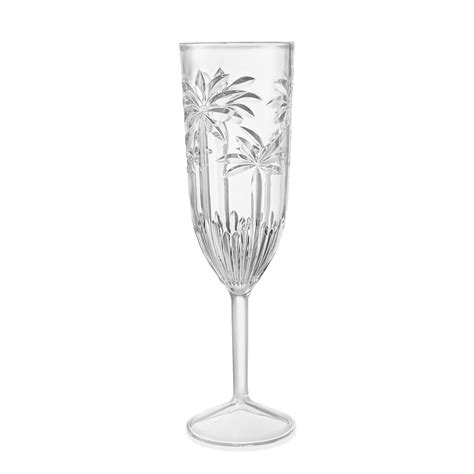 4 Clear Palm Acrylic Flutes Kmart