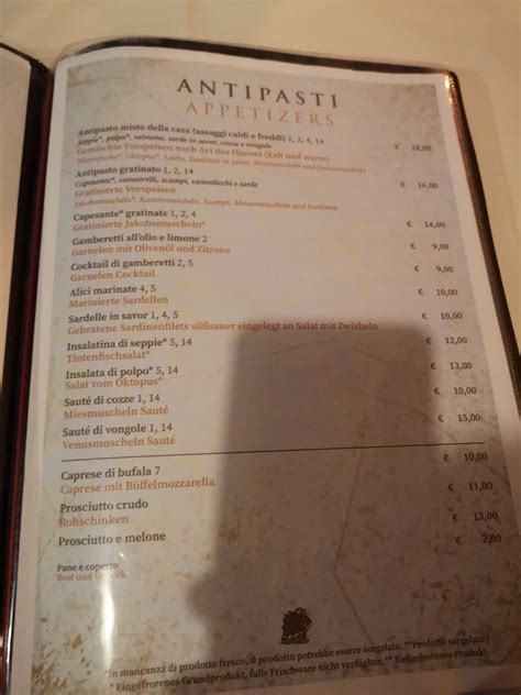 Menu Da La Cambusa Ristorante Grado