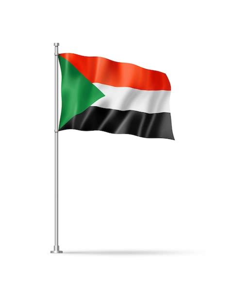 Premium Photo Sudan Flag Isolated On White