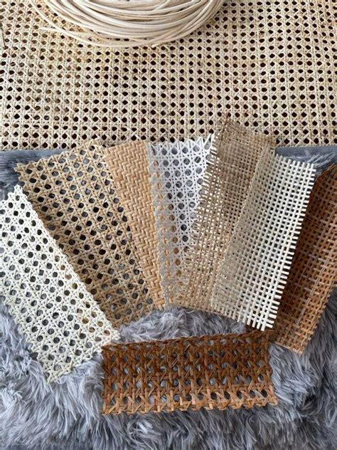 Sample Pack Natural Pre Woven Rattan Cane Webbing For Etsy Rieten