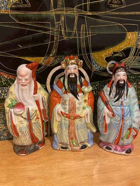 Etsy Shop Vintage Chinese Three Wise Man Chinese God Lucky