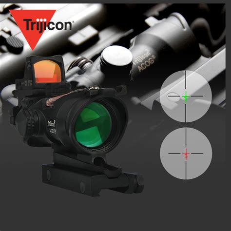 Trijicon Acog 4x32 Real Reticle Fiber Optic Scope Red Illuminated Sight