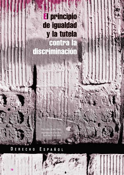 Pdf El Principio De Igualdad Y La Tutela Contra La Discriminaci N