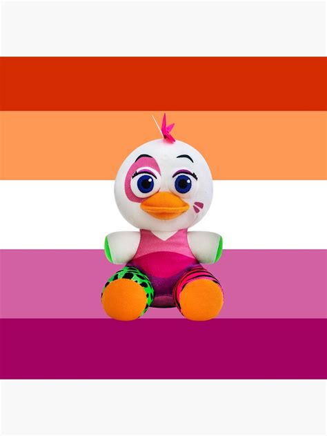 Lesbian WLW Glamrock Chica Pride Flag Sticker For Sale By ThePenguWay Redbubble