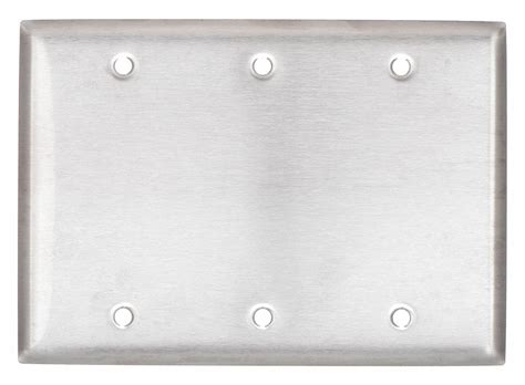 Blank Stainless Steel Blank Box Mount Wall Plate 4d515ss33 Grainger