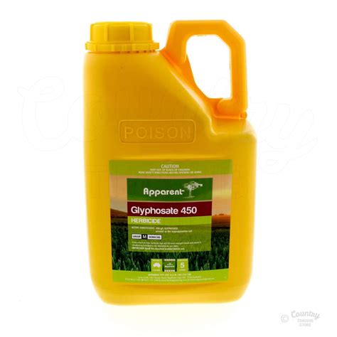 Glyphosate 450 Herbicide 5l Apparent 5 Litre Equivalent Roundup 450