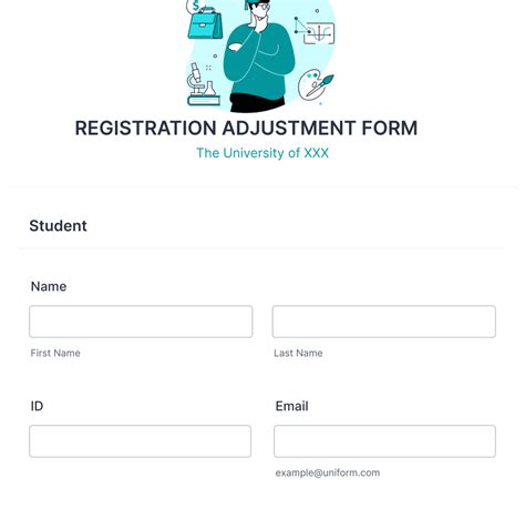 Registration Adjustment Form Template Jotform