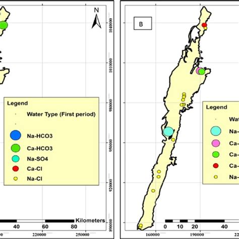 Spatial Distributions Of Groundwater Type Of The Alluvial Aquifer In