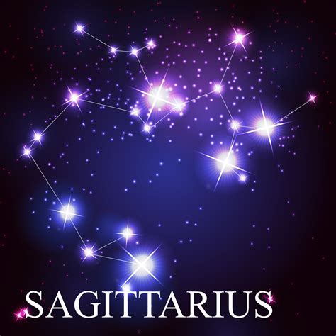 Sagitario signo del zodíaco de las hermosas estrellas brillantes