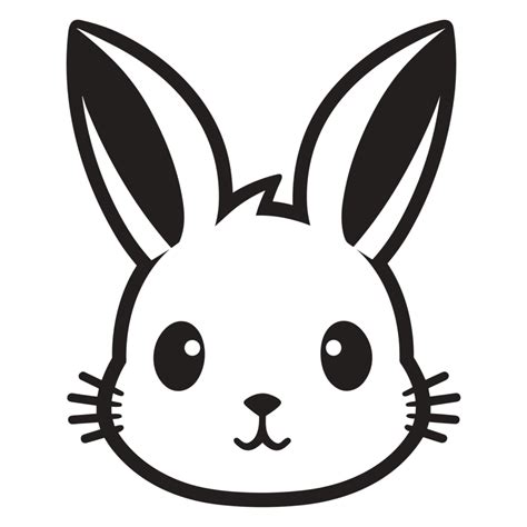 Beautiful Rabbit Face Silhouette 25068835 Png