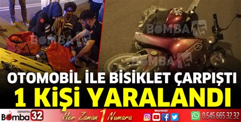 Otomobil ile motosiklet çarpıştı