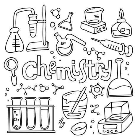 Conjunto De Cosas De Ciencia En Estilo Doodle Vector Gr Fico Vectorial