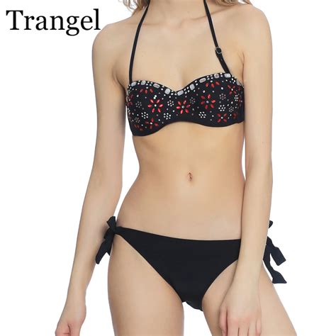 Trangel Brand Bikini Woman Swimsuit Push Up Bikini Diamond Swimwear